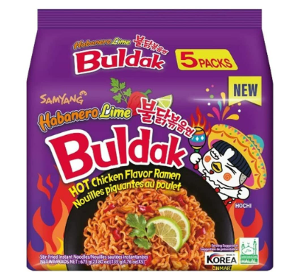 SAMYANG HOT CC RAMEN (HABANERO LIME-MULTIPACK)675G