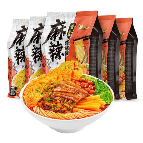 好欢螺 麻辣素毛肚螺蛳粉 375g